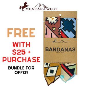Montana West Southwestern Aztec Print Bandana Face Cover Bundle NWT